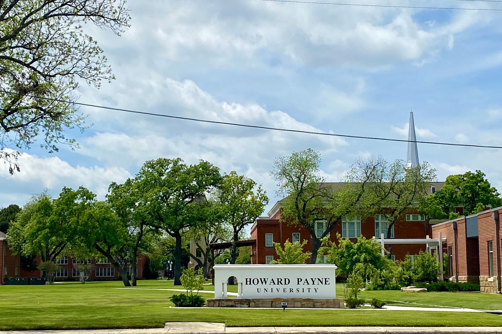 View of Howard Payne University in Brownwood, Texas, known for higher education and community involvement