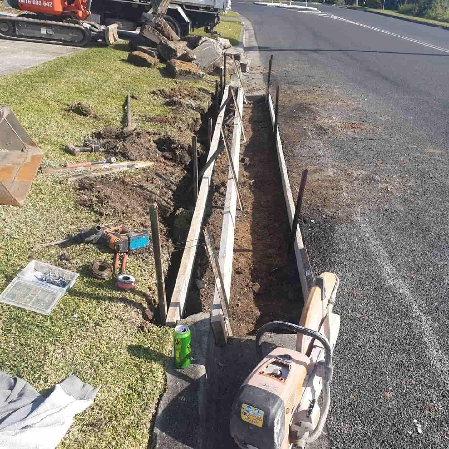 A Concrete Cutter Is Sitting On The Side Of The Road — Turn It Crete in St Georges Basin, NSW
