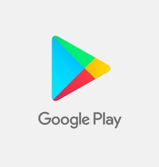 Google Play logo: colorful triangle with a play button.