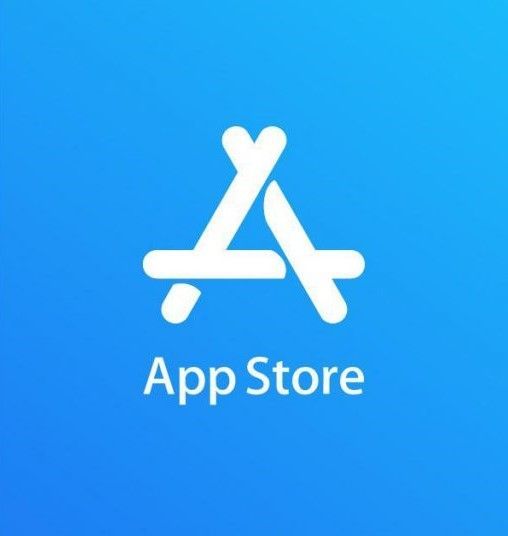 Apple App Store logo: white