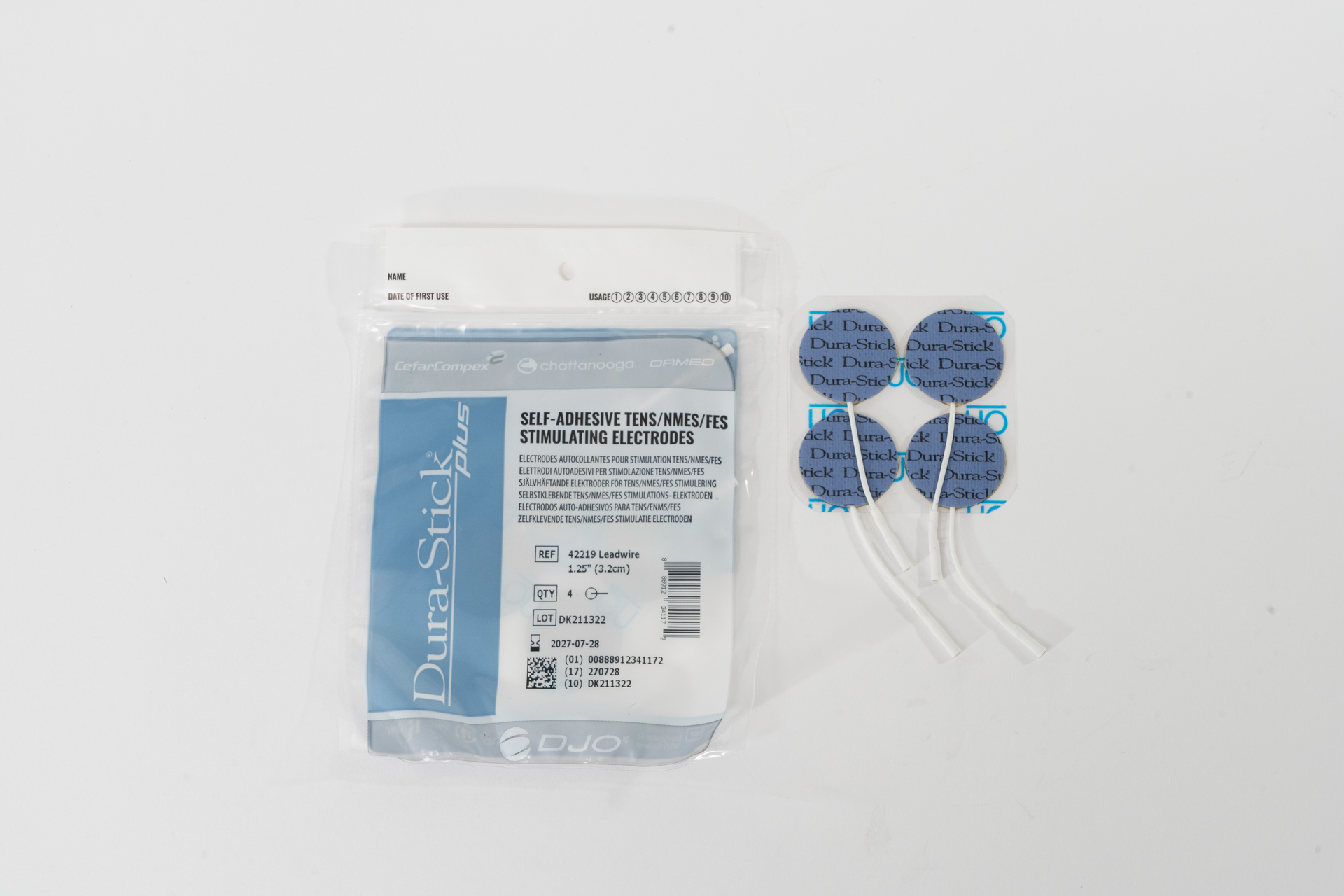 ÉLECTRODES EN TISSU RONDES DURA-STICK PLUS
