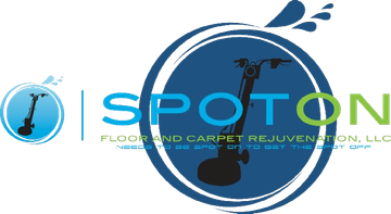 A logo for spoton floor and carpet rejuvenation llc