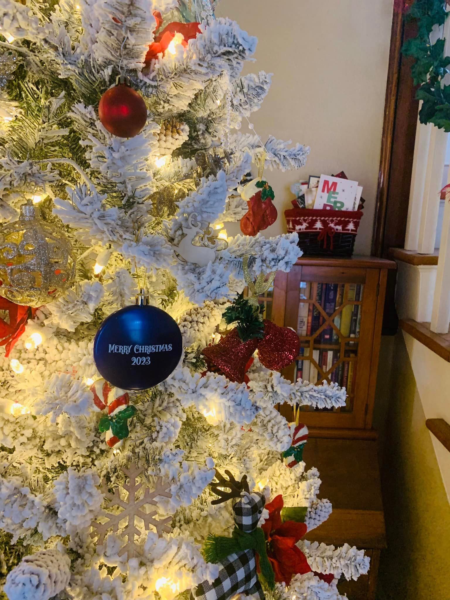 Client Christmas tree with Blackwell ornament