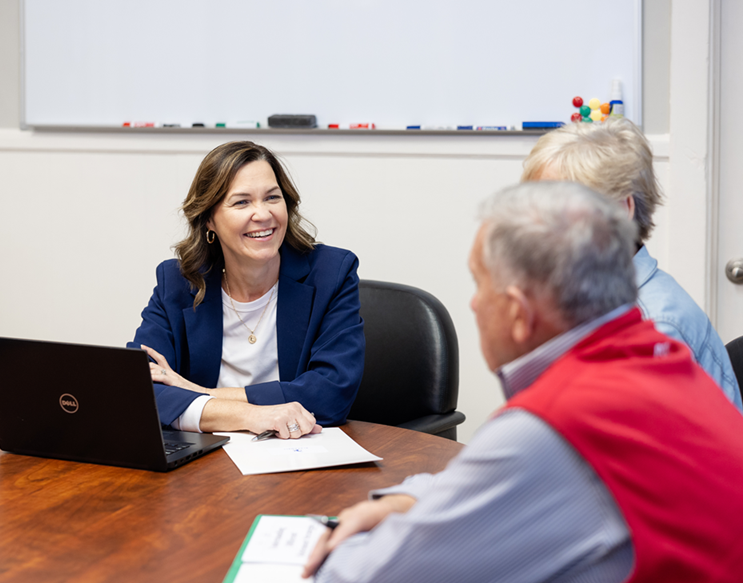 Lisa Blackwell meeting with clients