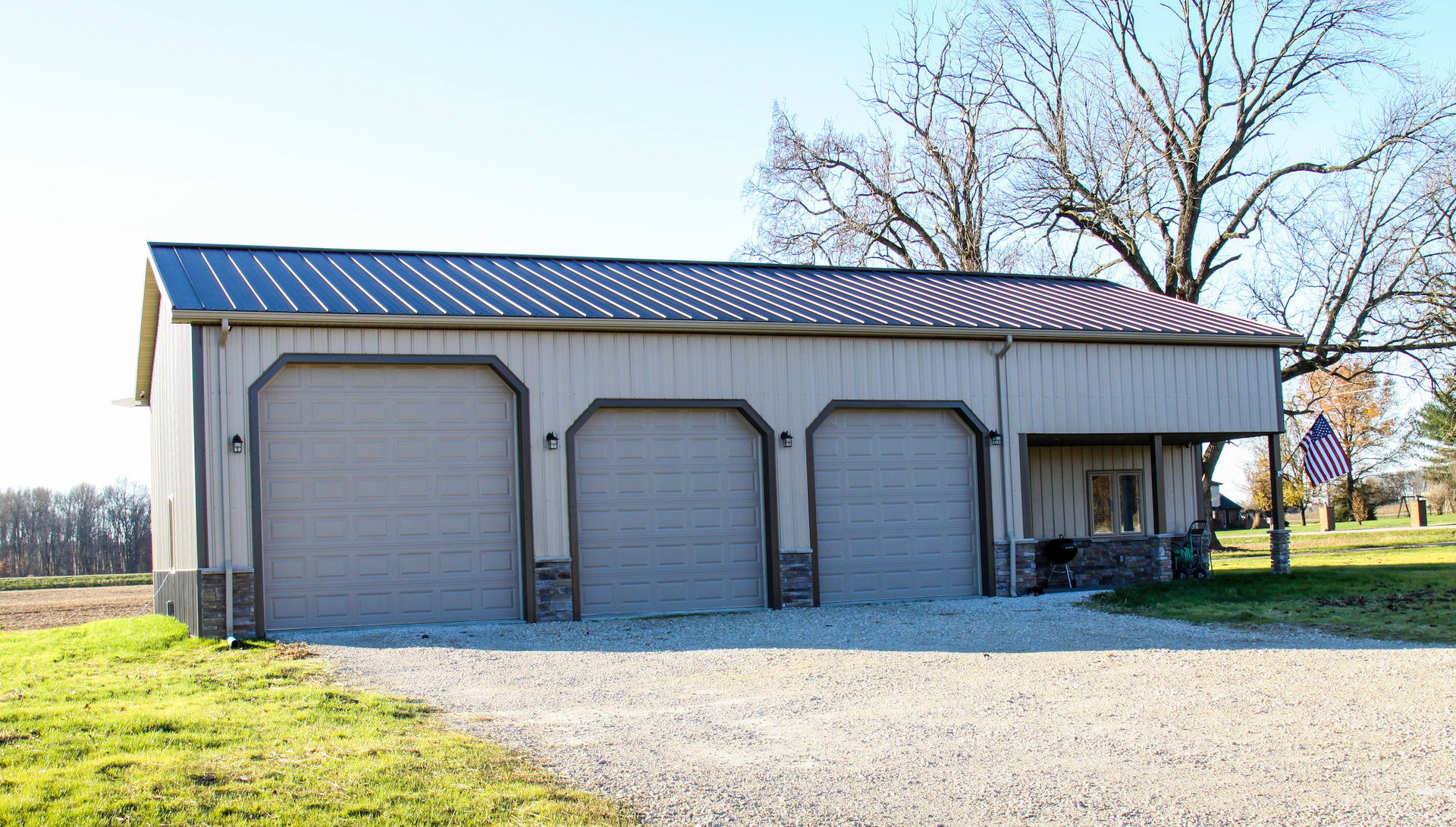 barndominium with Camper Storage