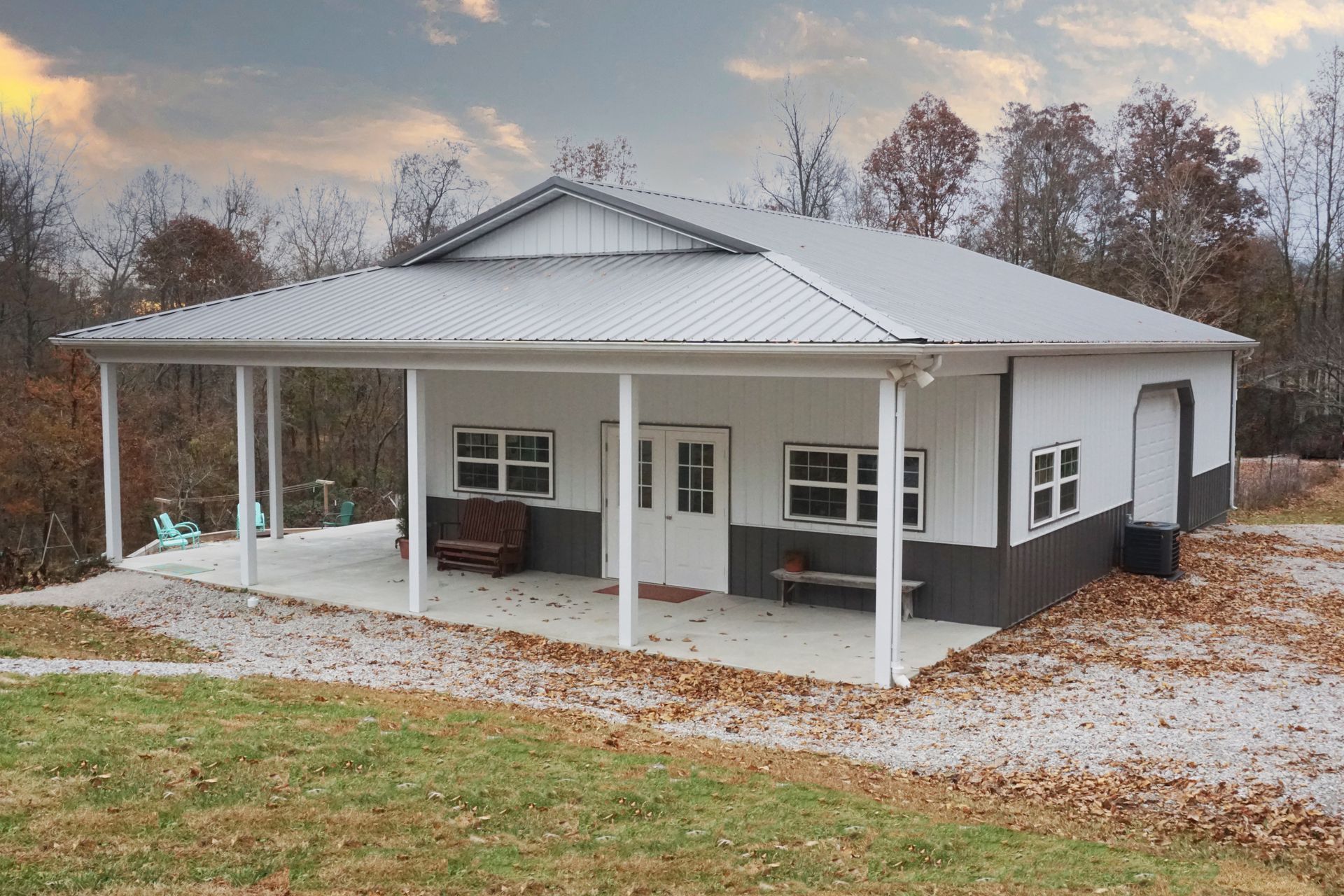 Post Frame House with Porch