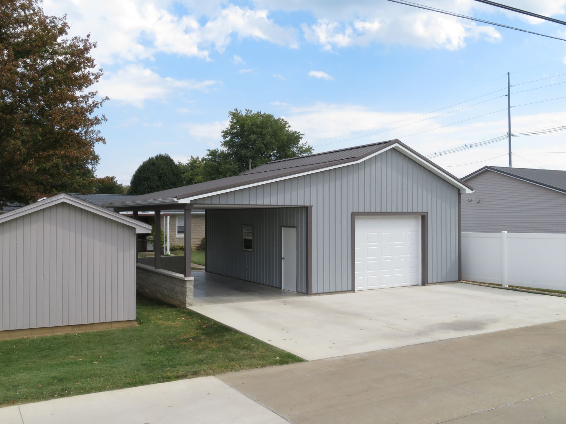 Conventional one car garage