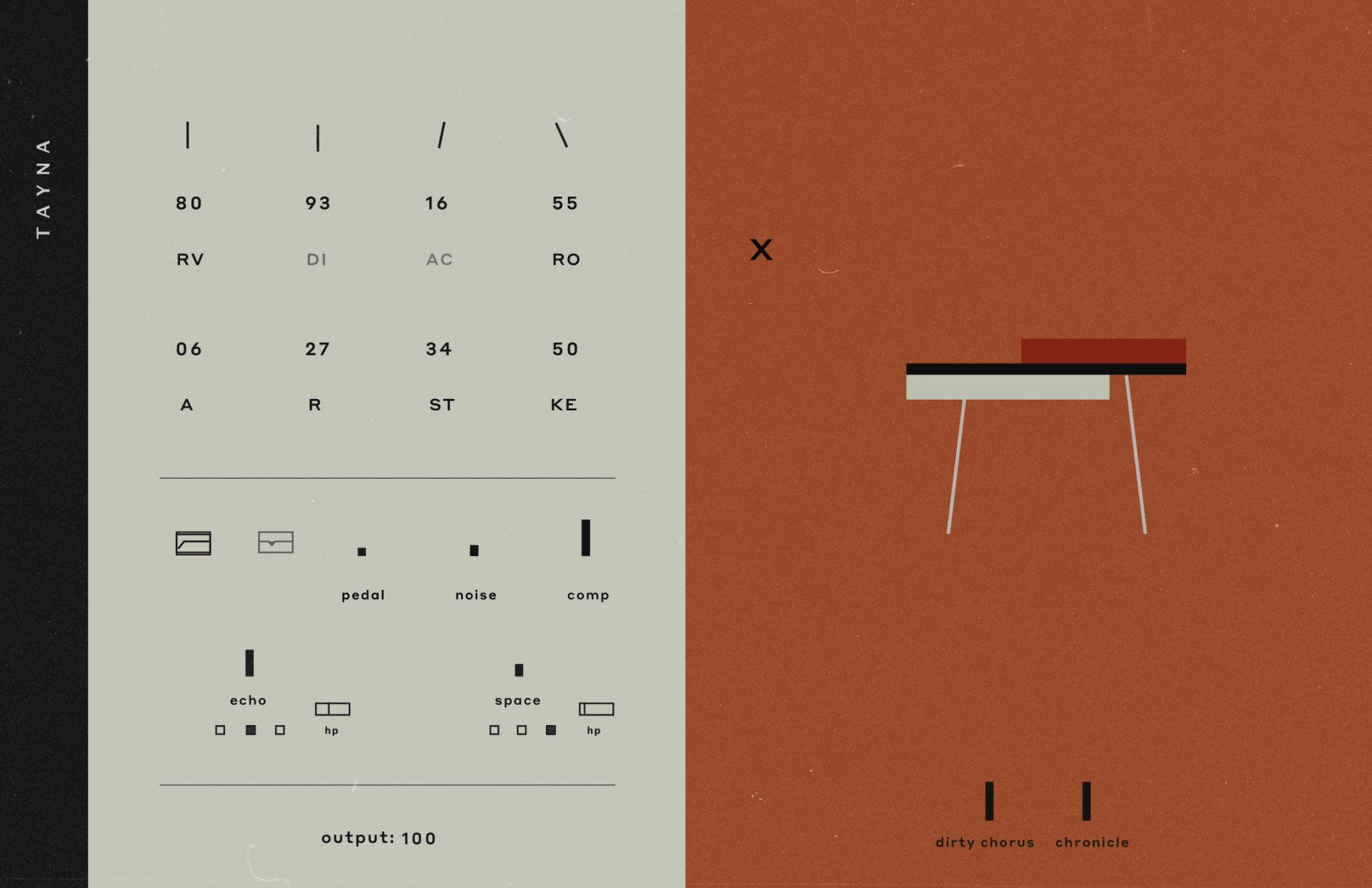 A drawing of a table with the word mail on it