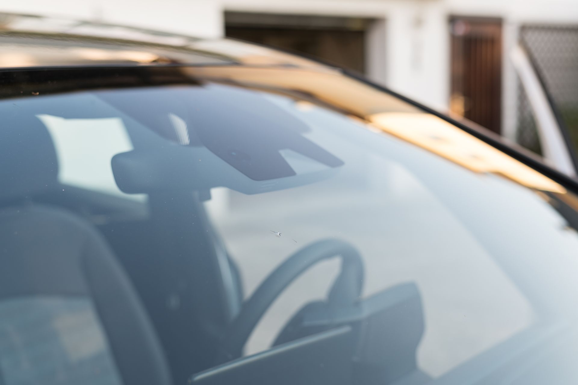 Close Up of a Car Windshield