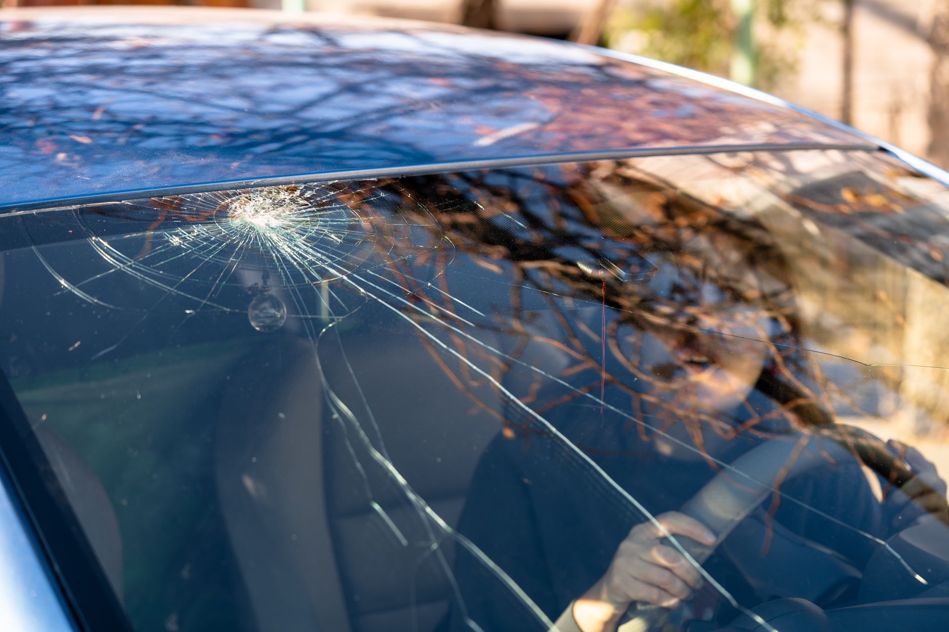 Cracked Car Windshield