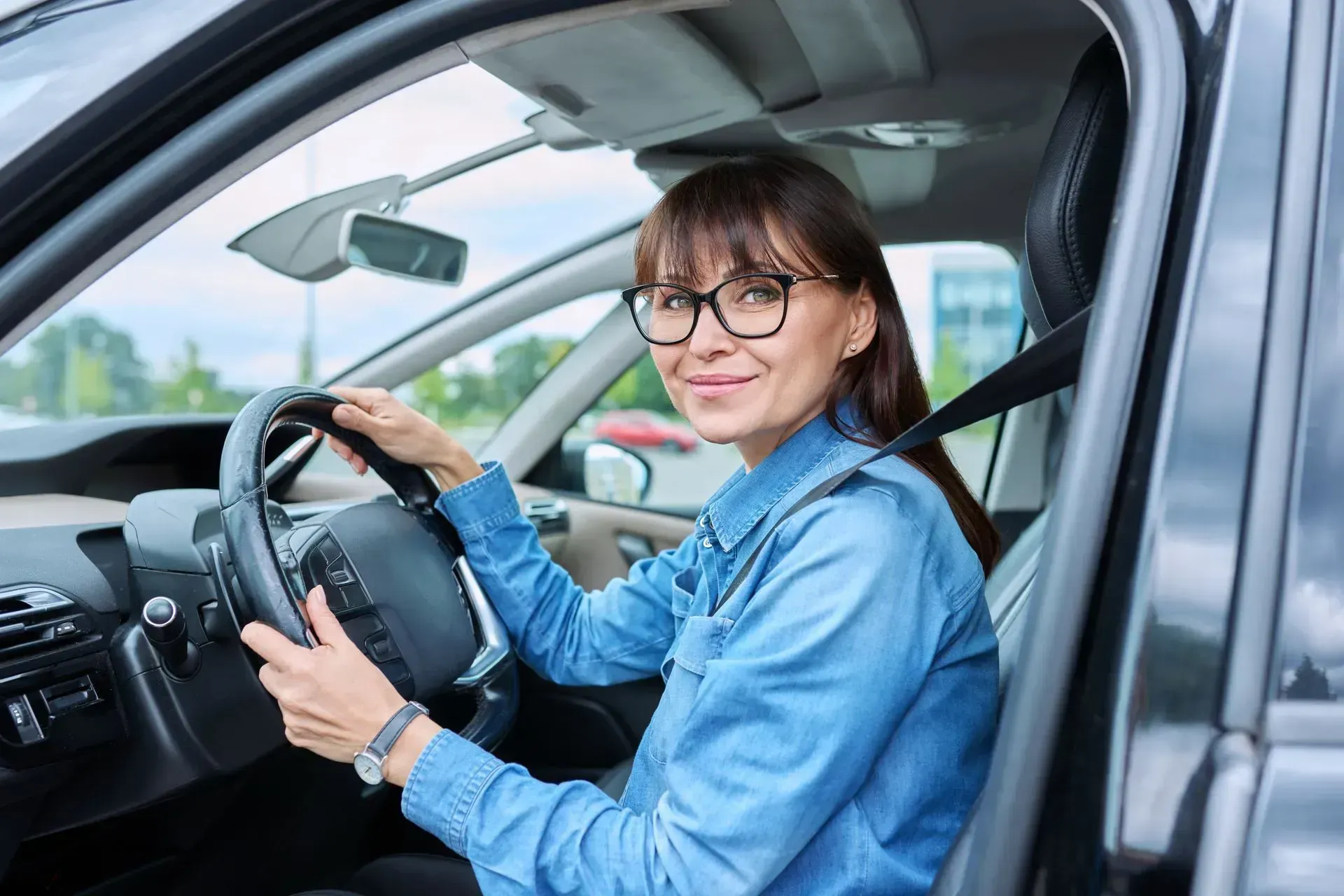 Lady Driving a Car