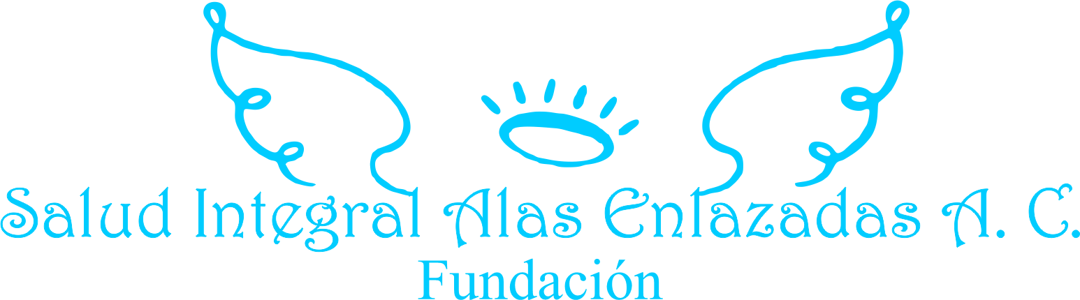 A blue logo for salud integral alas enlazadas