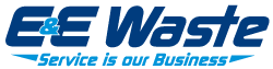 The logo for e&e waste service is our business
