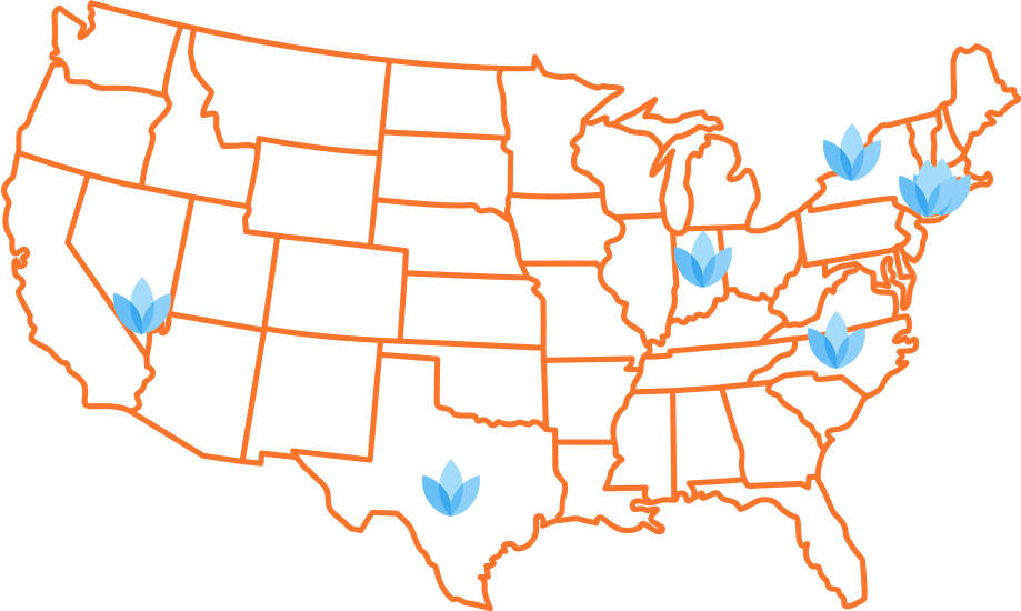 Clinically Significant Angiokeratomas Clinical Trial Site Map of the USA