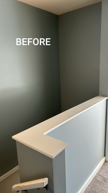 stairwell painting before