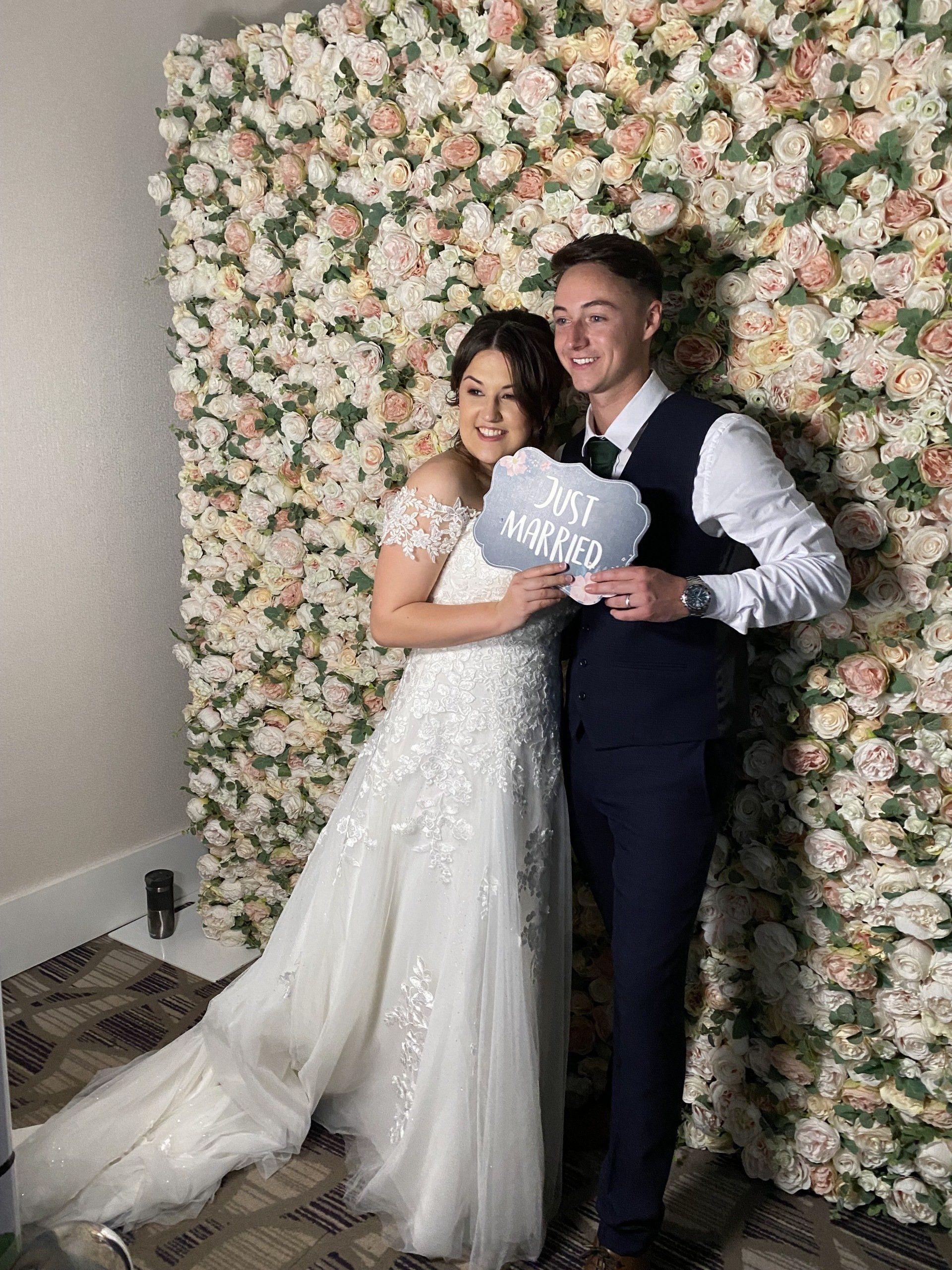Flower Wall Backdrop Hire Hampshire - Party Delights Photo Booth