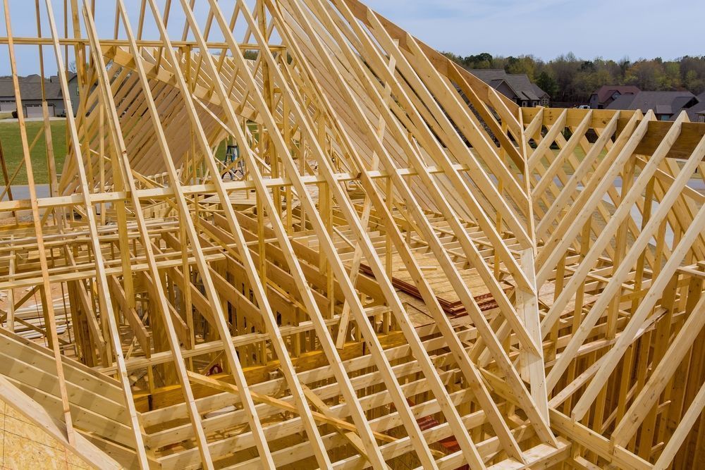 Wooden Roof Framing of a House Under Construction — Sly Bros in Woodburn, NSW