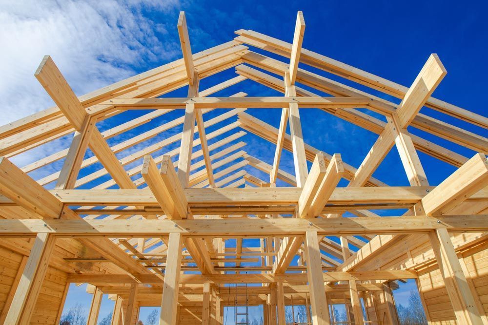 Wooden House Frame Under Construction — Sly Bros in Woodburn, NSW