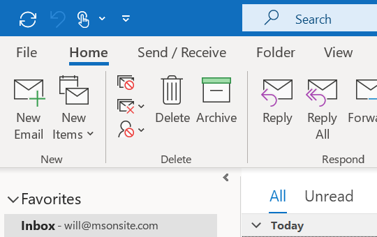 A screenshot of a computer screen showing the inbox