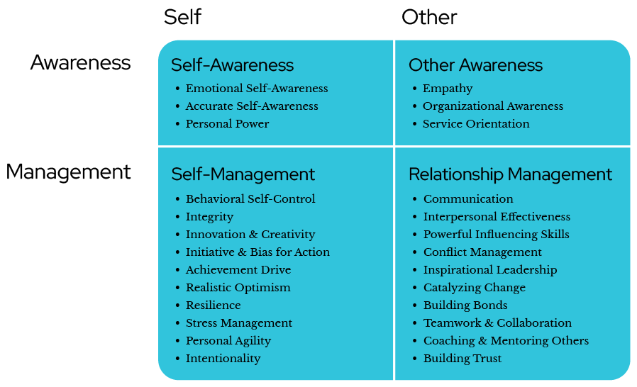 A diagram of self awareness and other awareness