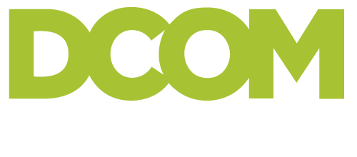 Grünes Wort „DCOM“.