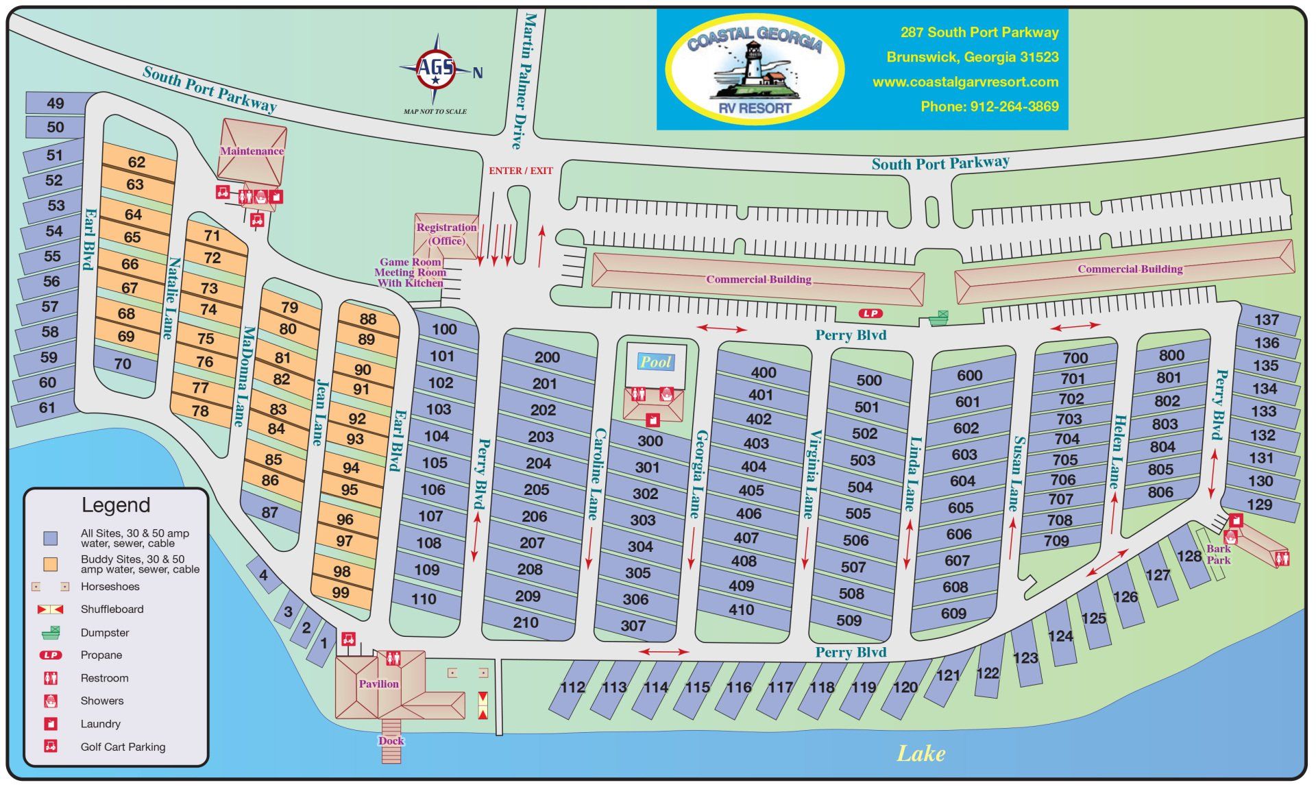 Coastal Georgia RV Resort Sitemap