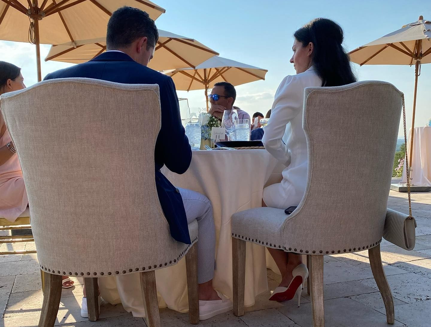 Business lunch on the patio at GreatHorse