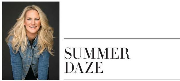 A picture of a woman with the words summer daze