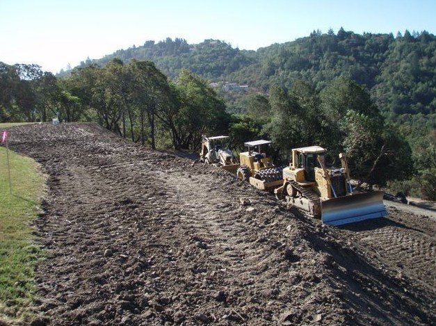 Multiple construction vehicles on soil — Santa Rosa, CA — Reese & Associates