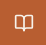 Open book icon on a brown square background