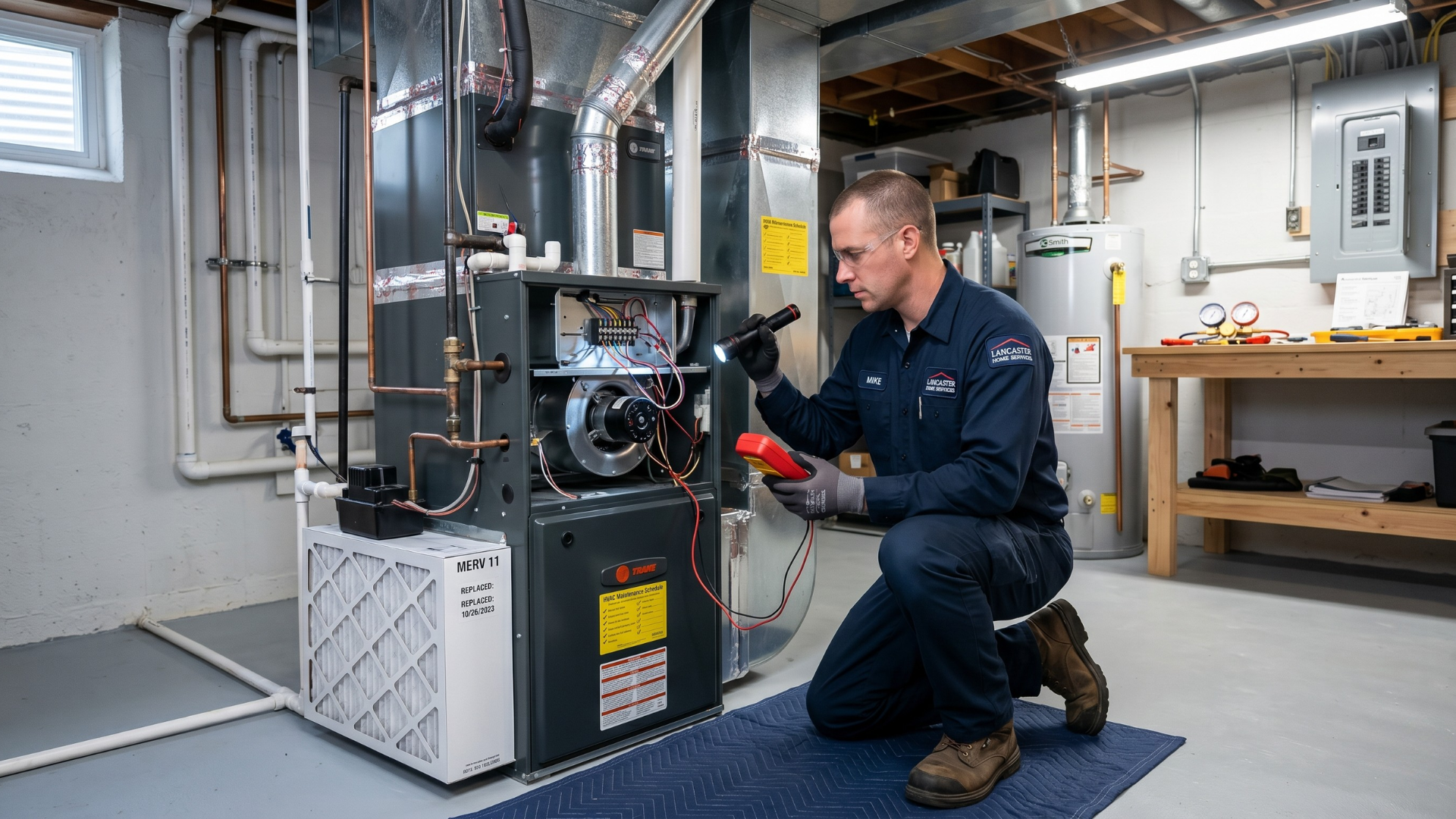 HVAC maintenance schedule for a Lancaster PA home