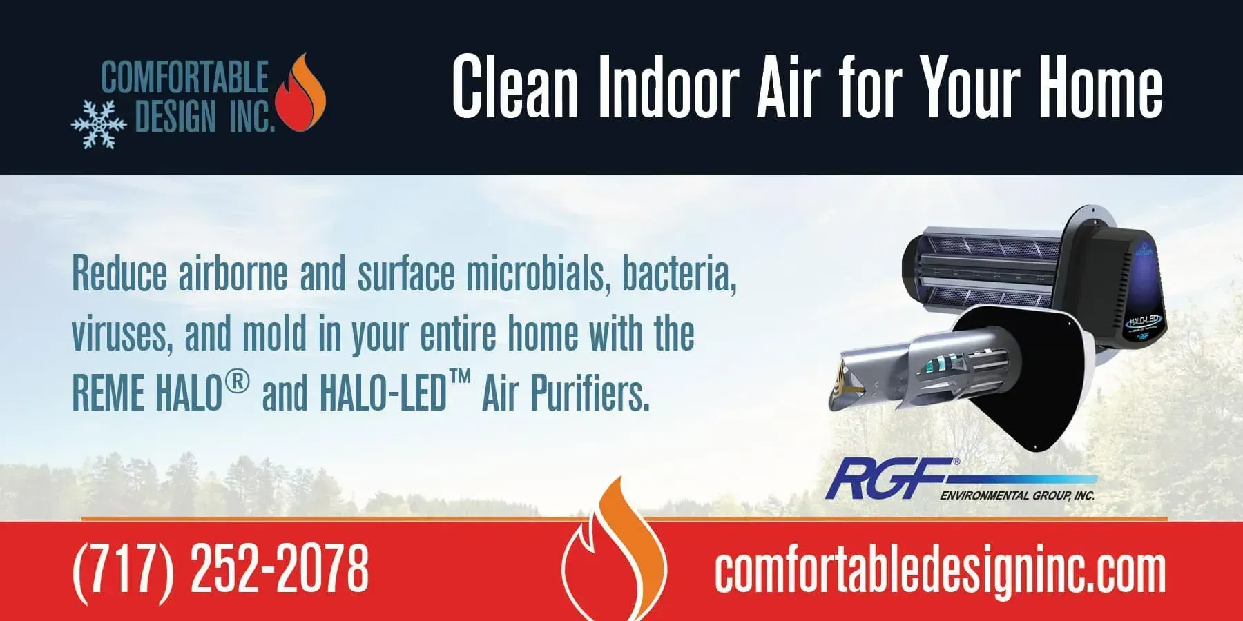 An advertisement for clean indoor air for your home