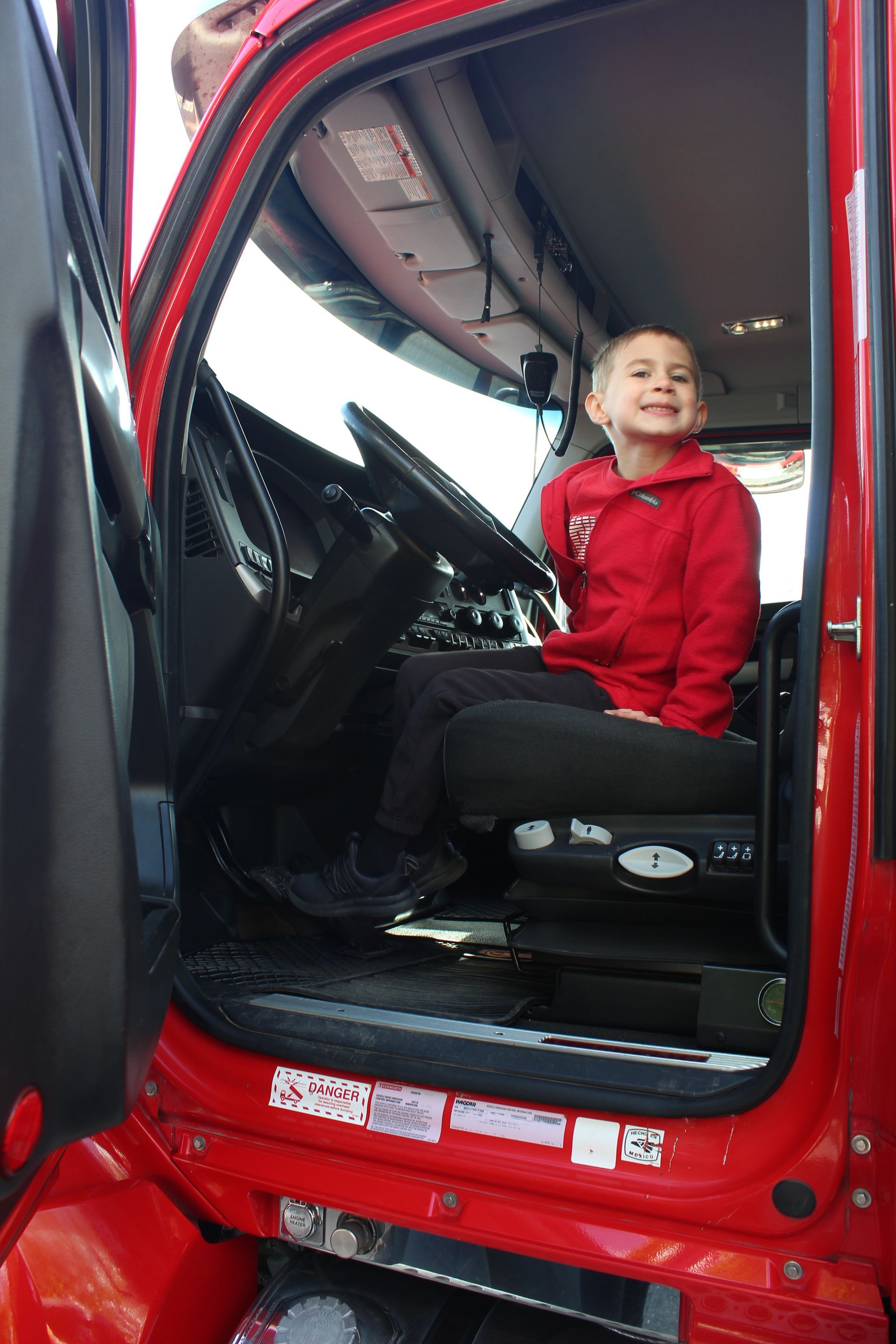 Checking out DVC's tri-axle dump truck.