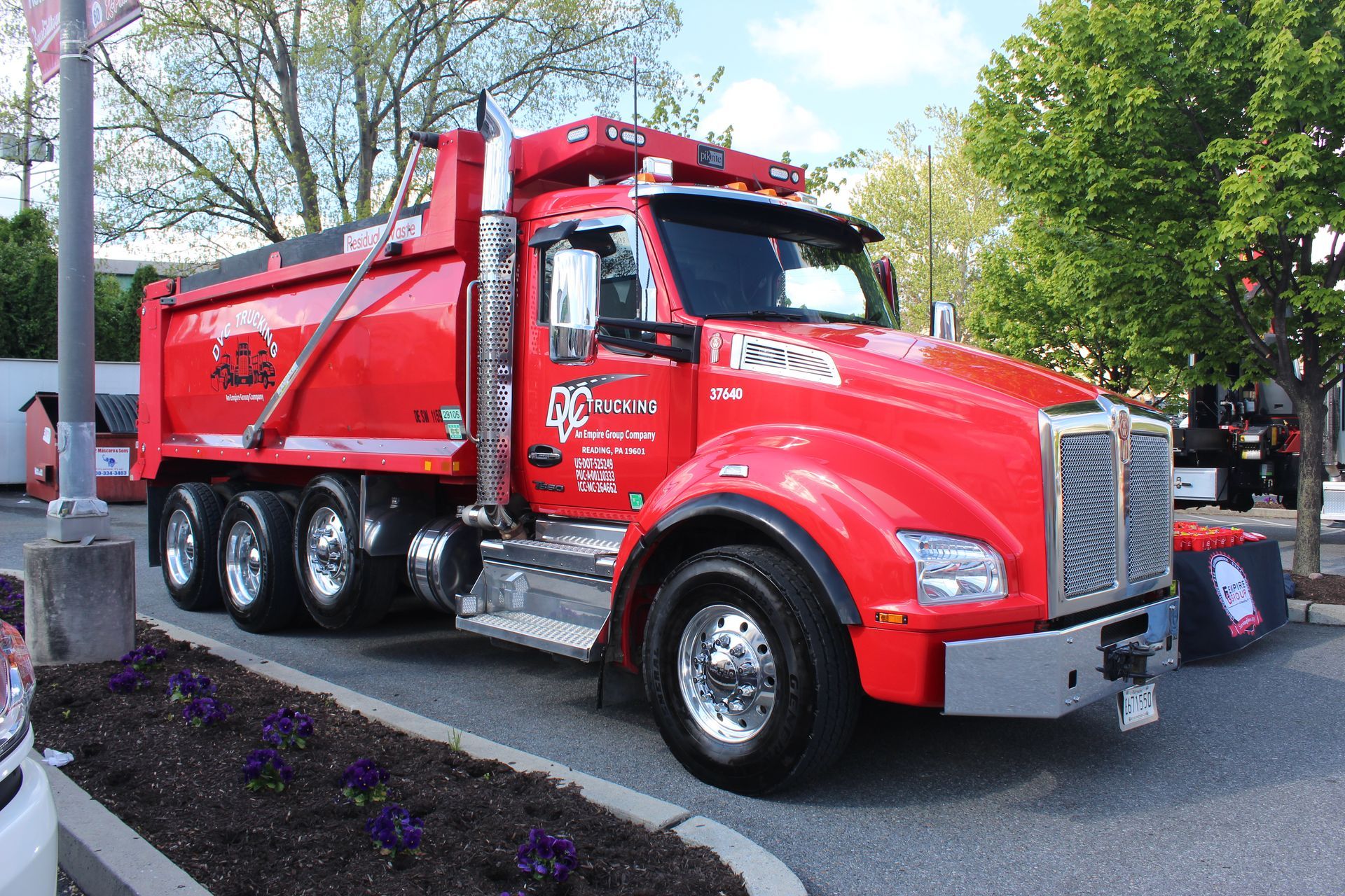 DVC's tri-axle dump truck and Empire Group's 1973 Mack cab at Touch-a-Truck.