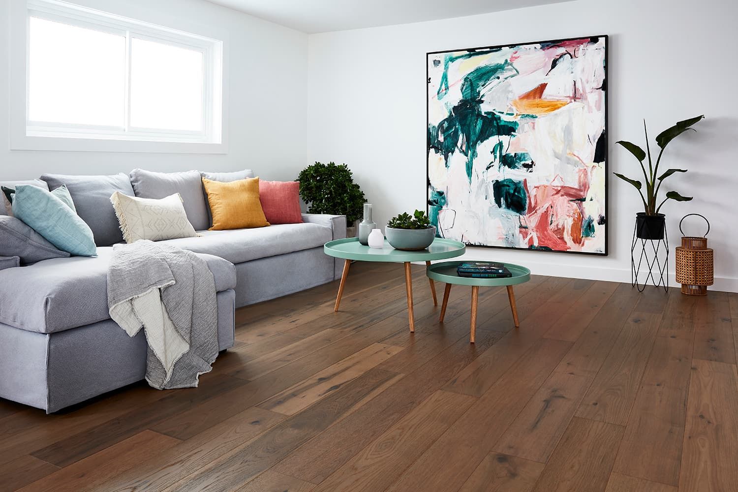 Timber Floor in Living Room — Flooring Supply & Installation In Port Macquarie, NSW Timber Floor in Living Room — Geoff Thompson's Independent Flooring Centre In Port Macquarie, NSW