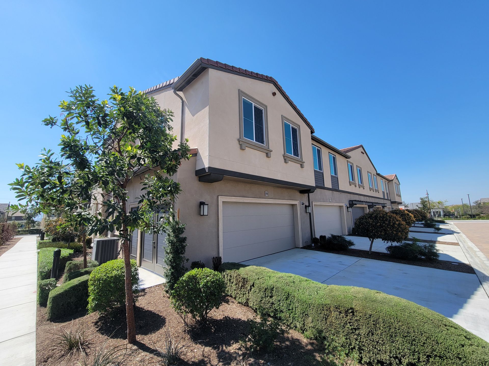 Photo showing a row of two story condominiums