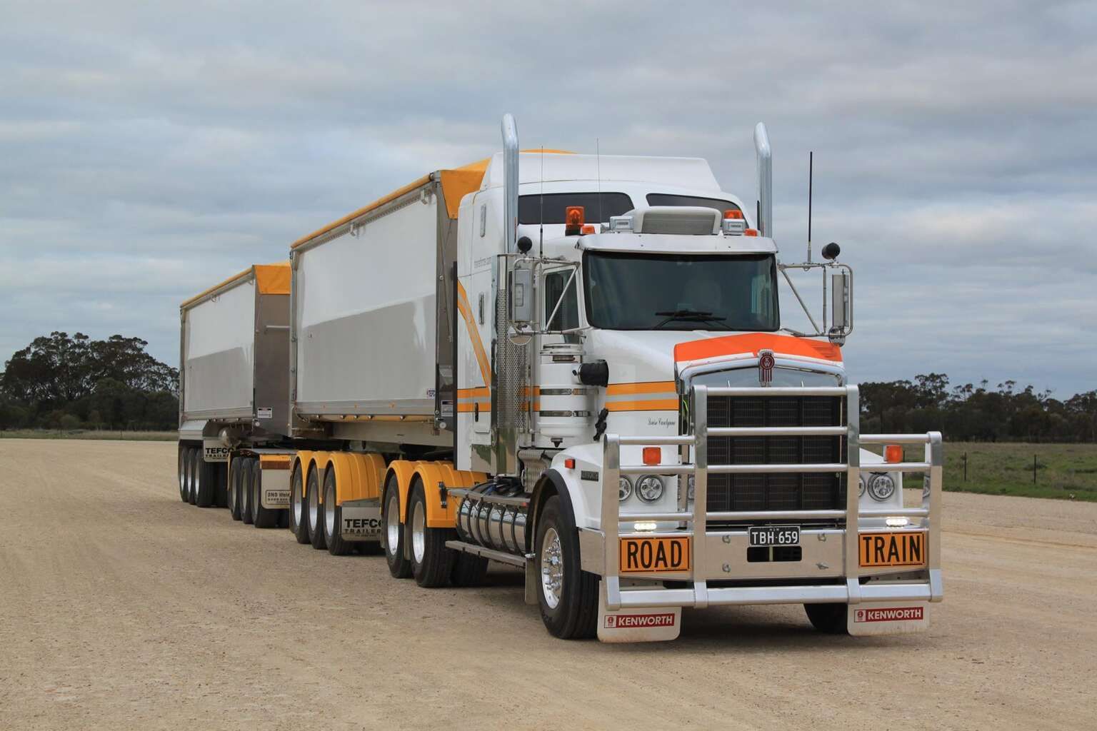 Large Semi Truck is Parked on a Dirt Road — Transforce in Gilgandra, NSW