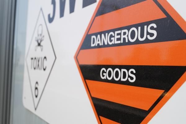 Semi Truck is Parked in a Warehouse Filled With Lots of Bags — Transforce in Dubbo, NSW