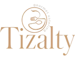 A logo for a gourmet catering company called tizalty.