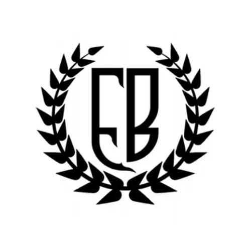 Black logo with 