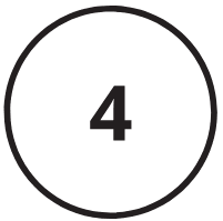 The number four is in a circle on a white background.