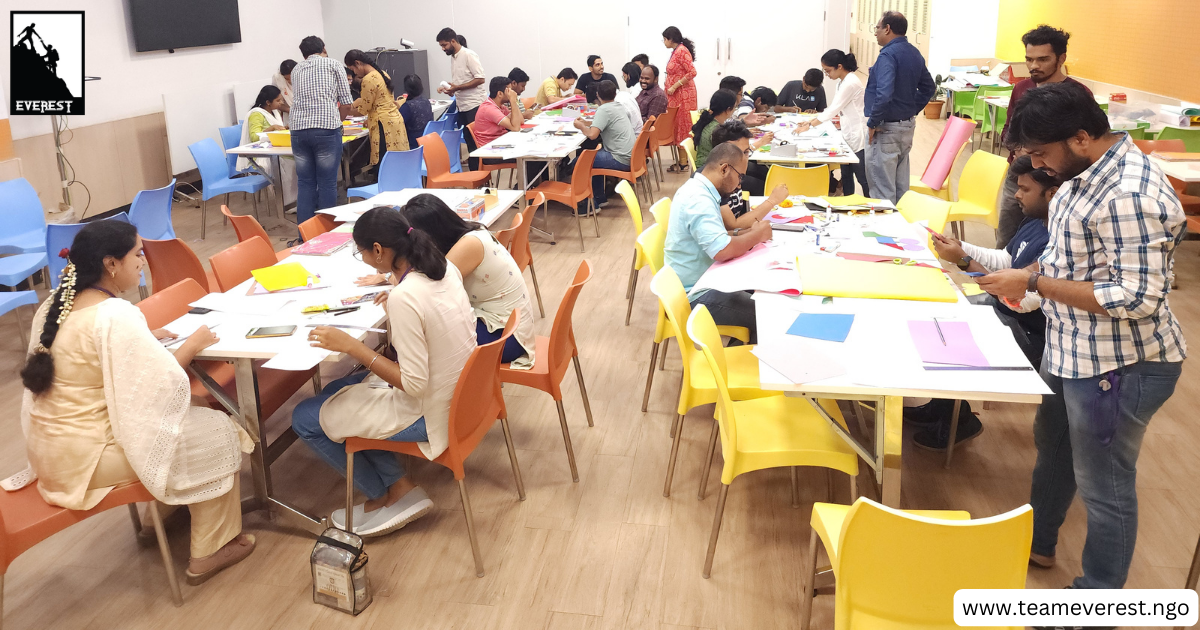employee volunteers taking part in a CSR activity