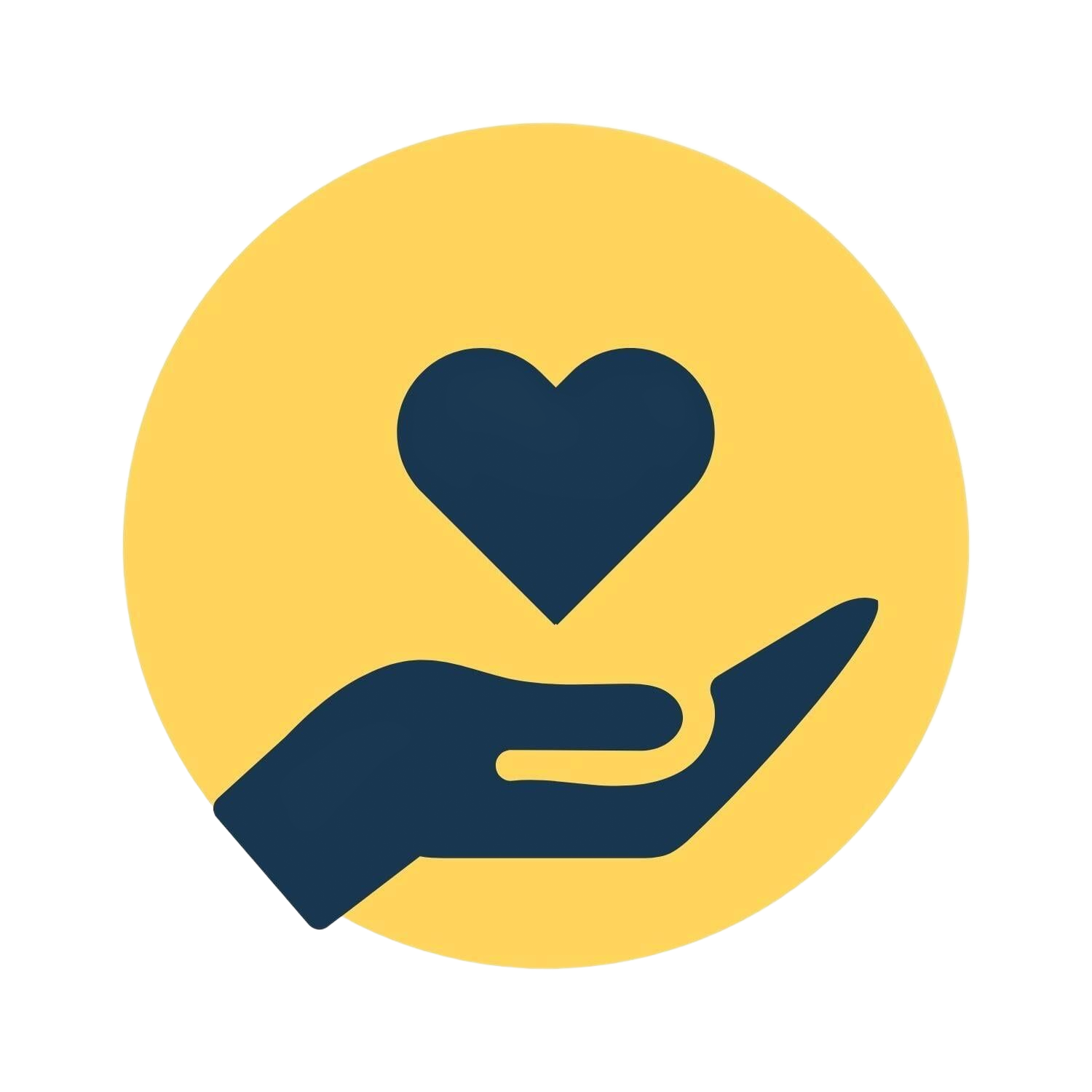 a hand holding a heart
