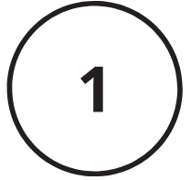The number 1 is in a circle on a white background.