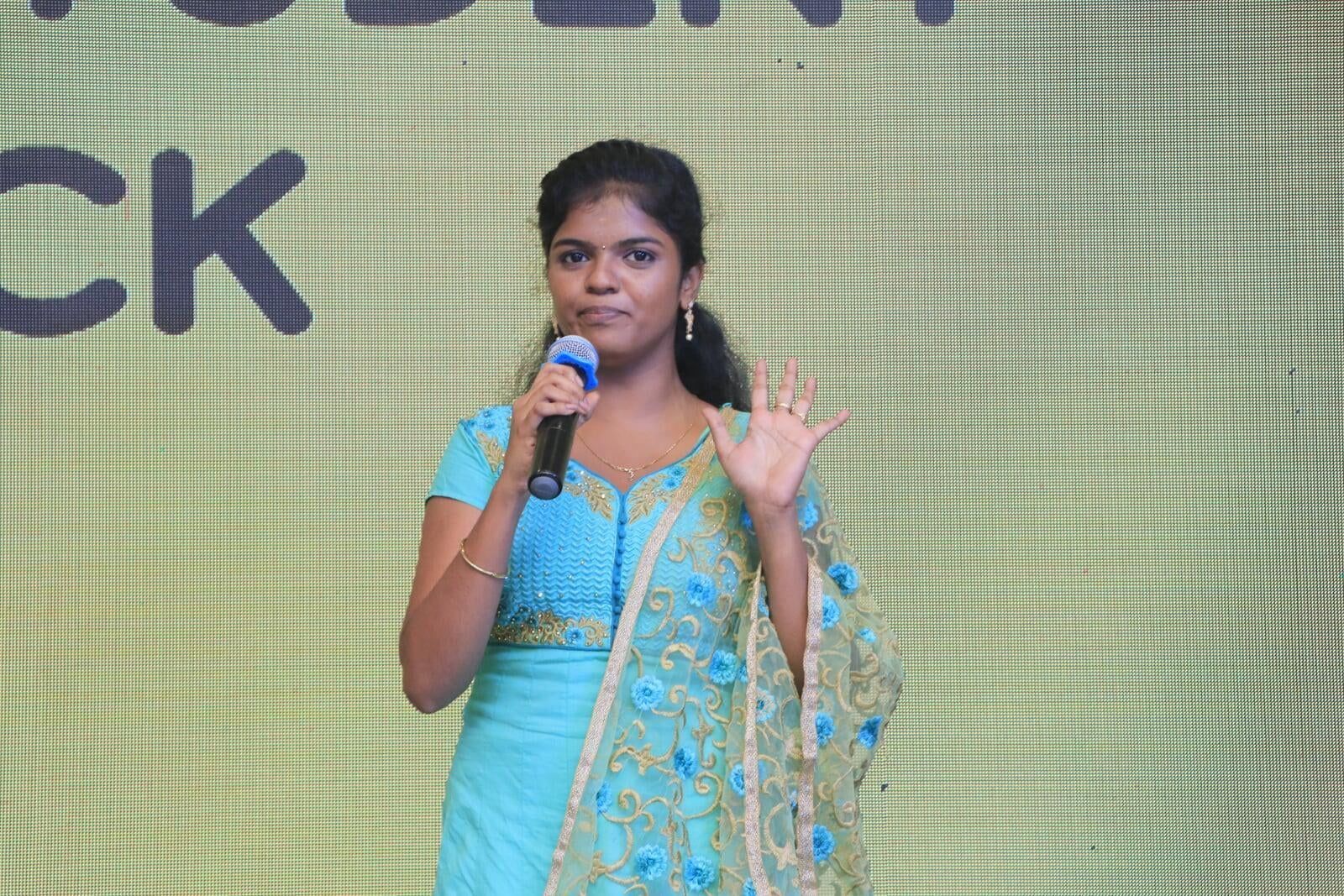 Karthika, an ex-scholar of Team Everest