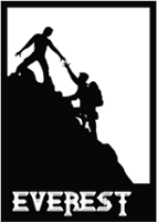 A man is helping another man climb a mountain.