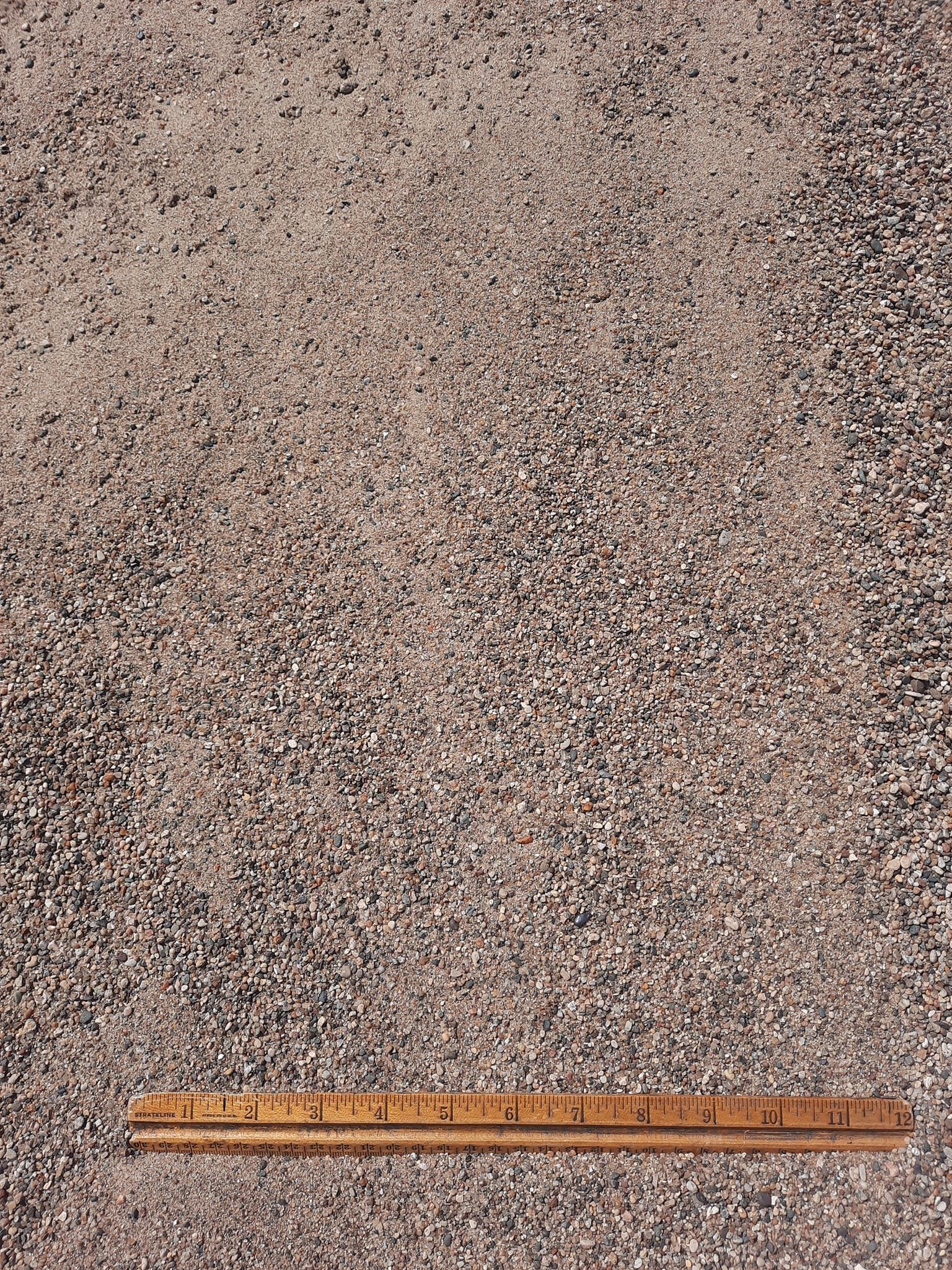 Fine gravel and sand aggregate material available from Stensland Gravel in Larchwood, Iowa