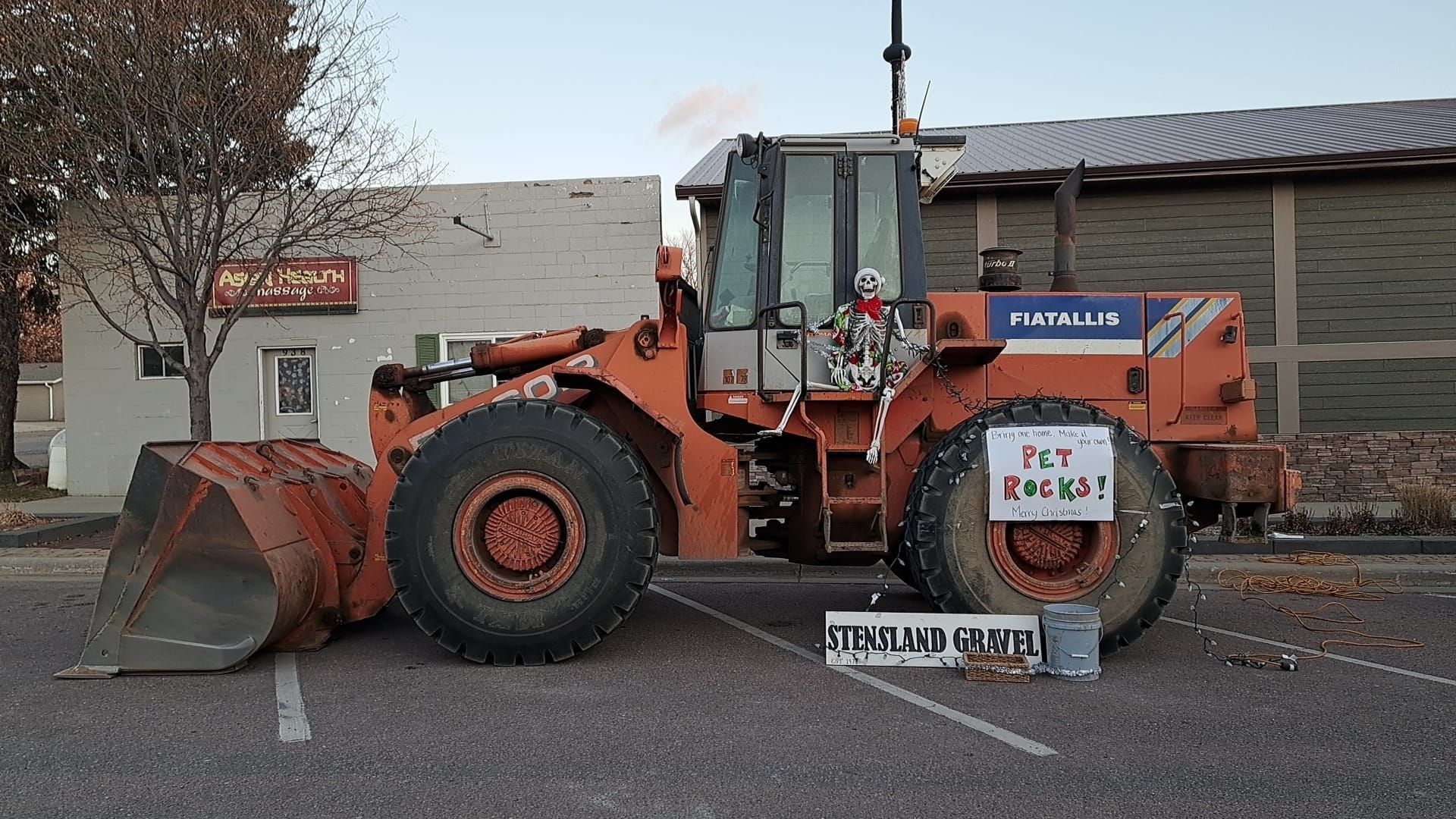 Wheel loader used for aggregate handling and gravel operations at Stensland Gravel in Larchwood, Iowa