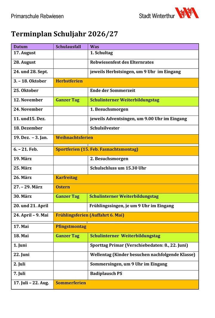 Terminplan