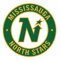 Mississauga North Stars green-and-gold circular logo with a star-topped N